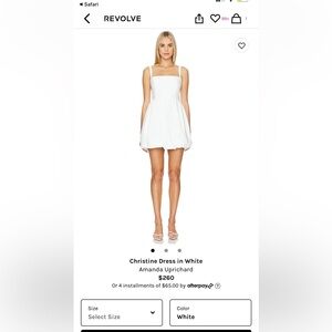 Amanda Uprichard Christine Dress in white